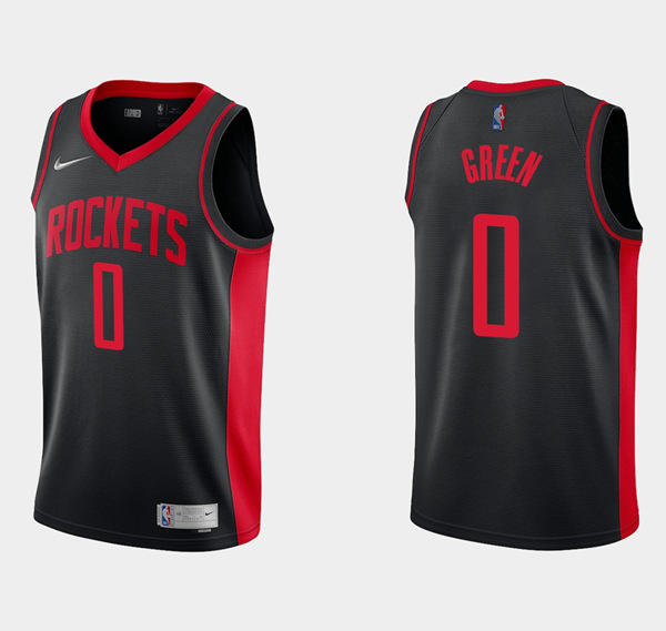 Men's Houston Rockets #0 Jalen Green Earned Edition Black Stitched Basketball Jersey Men's Houston Rockets #0 Jalen Green Earned Edition Black Stitched Basketball Jersey